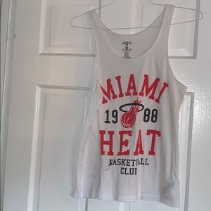 White Miami heat tank top